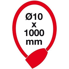 Kódový lankový zámek, 10x1000 mm, čirý