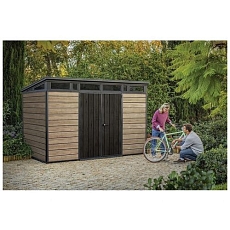 Zahradní domek Horizontal 11 x 7, světle hnědý