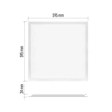 LED panel LEXXO backlit 60×60, čtvercový vestavný bílý, 30W neutrální bílá, IP44