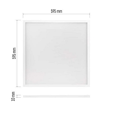 LED panel MAXXO 60×60, čtvercový vestavný bílý, 36W teplá bílá, UGR
