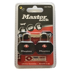 Cestovní visací zámky Master Lock TSA 4681EURTBLK, 2 ks, černá
