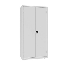 Kovová dílenská skříň s perfopanelem, 199 x 100 x 50 cm, 4 zásuvky, šedá/šedá