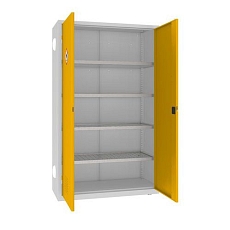 Kovová dílenská skříň s boxy, 104 x 100 x 50 cm, šedá/zelená