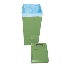 Kovový odpadkový koš na tříděný odpad, objem 100 l, šedý
