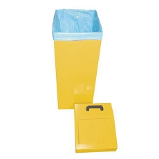 Kovový odpadkový koš na tříděný odpad, objem 100 l, šedý
