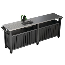 Víceúčelový stůl Unity Chef, 415 l, grafitový