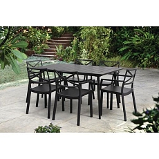 Zahradní křeslo Metalix, černá