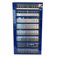 Kovový organizér, 12 zásuvek, modrý