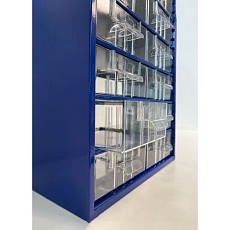 Kovový organizér, 12 zásuvek, modrý