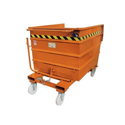 Víceúčelový sklápěcí přívěs Sall z oceli, oranžový, 1070 L