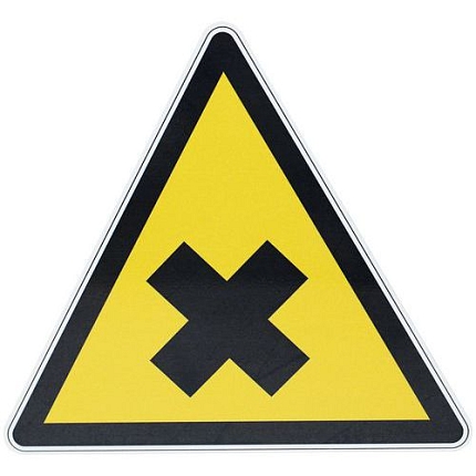 Výstražná tabulka Manutan Expert - Nebezpečné nebo dráždivé látky, hliník, 200 mm