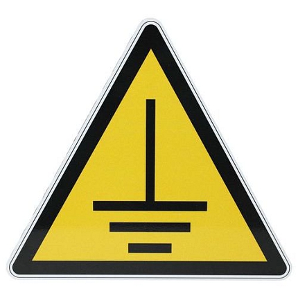 Výstražná tabulka Manutan Expert - Uzemnění, hliník, 200 mm