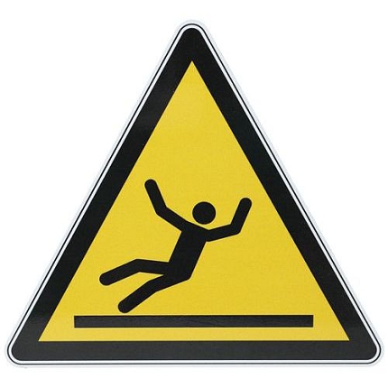 Výstražná tabulka Manutan Expert - Kluzký povrch, hliník, 200 mm