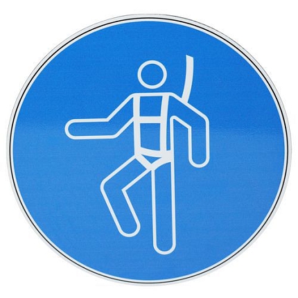 Příkazové značení Manutan Expert - Použij bezpečnostní postroj, hliník, 200 mm