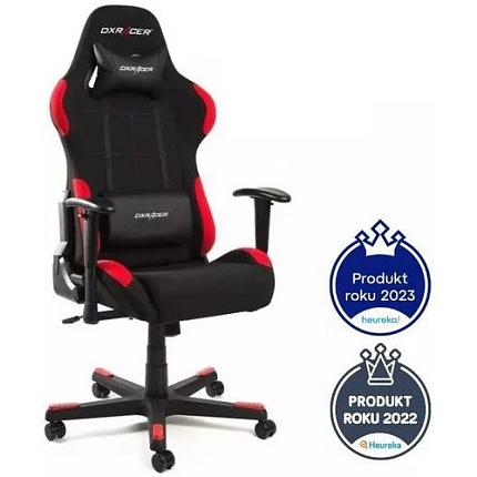Herní židle DXRacer FORMULA, černá/červená, látková