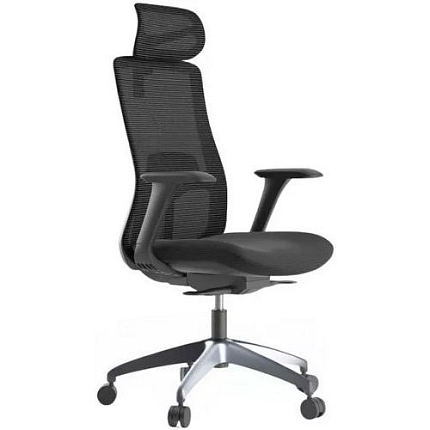 Kancelářská židle WISDOM, černý plast, tmavě šedá