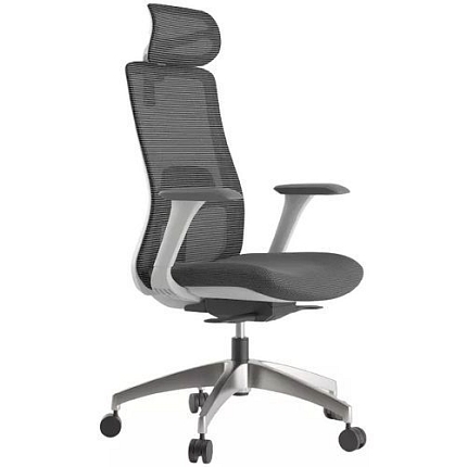 Kancelářská židle WISDOM, šedý plast, světle šedá