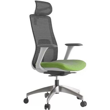 Kancelářská židle WISDOM, šedý plast, zelená