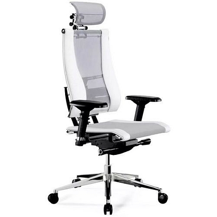 Kancelářská židle YOGA 3D Elastic, světle šedá/bílá