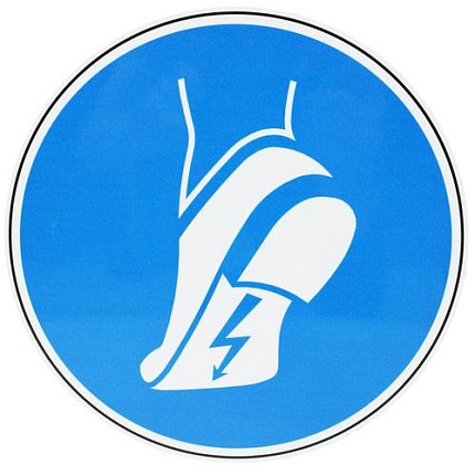 Příkazové značení Manutan Expert - Vstup jen v antistatické obuvi, hliník, 200 mm