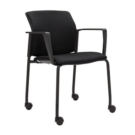 Konferenční židle Logos s kolečky, černá