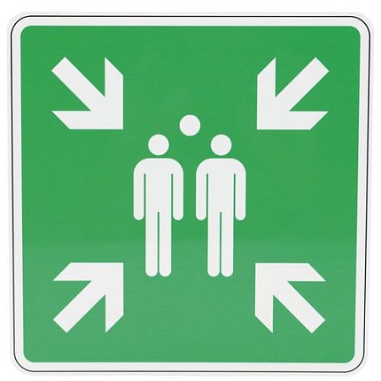 Bezpečnostní tabulka Manutan Expert - Shromaždiště, hliník, 200 mm