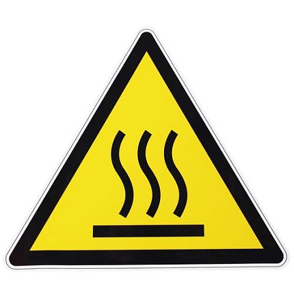 Výstražná tabulka Manutan Expert - Horký povrch, samolepicí fólie, 300 mm