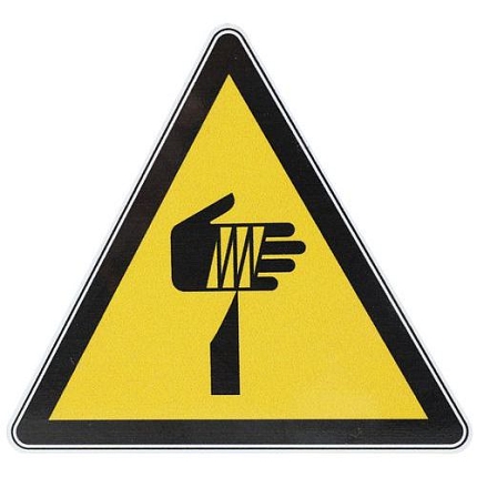 Výstražná tabulka Manutan Expert - Ostré předměty, hliník, 200 mm