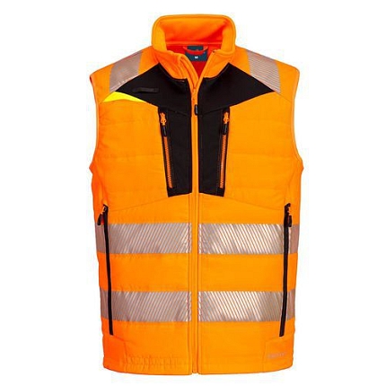 DX4 Softshell vesta Hi-Vis, černá/oranžová, vel.4XL