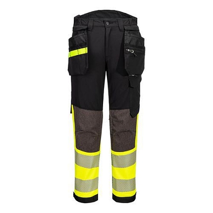 EV4 kalhoty Stretch Holster Hi-Vis Třída 1, černá/žlutá, standardní, vel.42