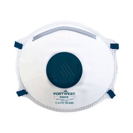 Respirátor FFP2 Dolomite s ventilkem, bílá