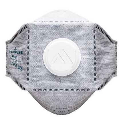 EAGLE FFP3 Ventilovaný uhlíkový skládací plochý respirátor (Pk10), bílá