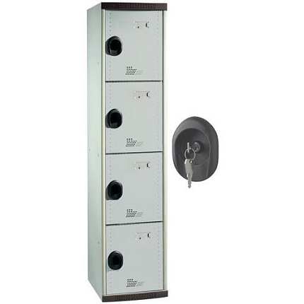 Montovaná šatní skříň Optimum, 4 boxy, šedá/šedá