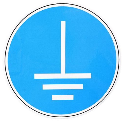 Příkazové značení Manutan Expert - Povinné uzemnění, hliník, 100 mm