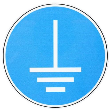 Příkazové značení Manutan Expert - Povinné uzemnění, hliník, 120 mm