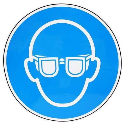 Příkazové značení Manutan Expert - Povinné ochranné brýle, samolepicí, 300 mm