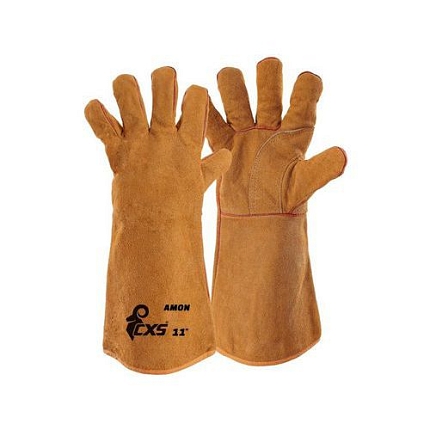 Svářečské kožené rukavice CXS, hnědé