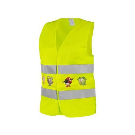 Dětská reflexní vesta TEDDY, žlutá, vel. XS