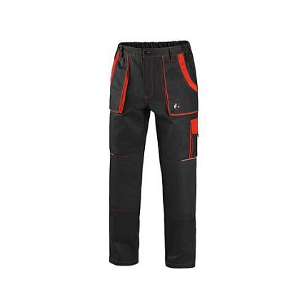 Pánské montérkové kalhoty CXS, černé/oranžové, vel. 50