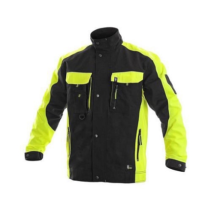 Blůza CXS SIRIUS BRIGHTON, zimní, pánská, černo-žlutá, vel. 48-50