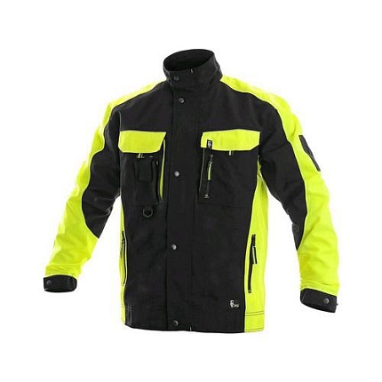 Blůza CXS SIRIUS BRIGHTON, zimní, pánská, černo-žlutá, vel. 56-58
