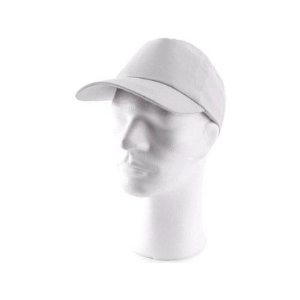 Kšiltová čepice s plastovým zapínáním, bílá