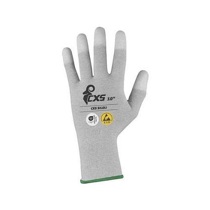 Rukavice CXS SILOLI, antistatické, ESD, povrstvené konečky prstů, vel. 8