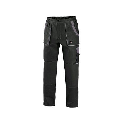 Pánské montérkové kalhoty CXS, černé/šedé, vel. 52