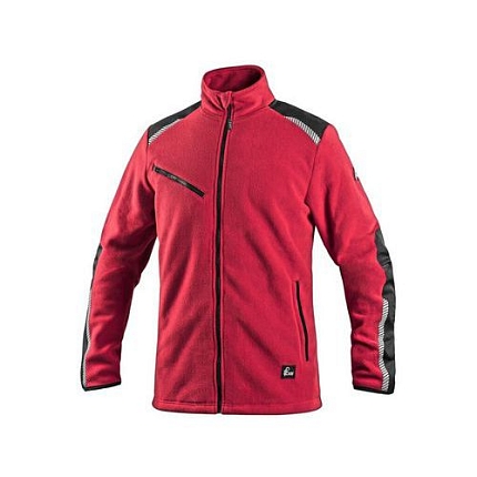 Bunda CXS 4ENVI SOLIS, pánská, fleecová, červeno-černá, vel. 3XL