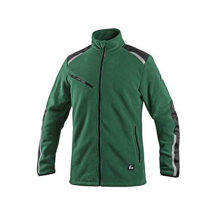 Bunda CXS 4ENVI SOLIS, pánská, fleecová, zeleno-černá, vel. L