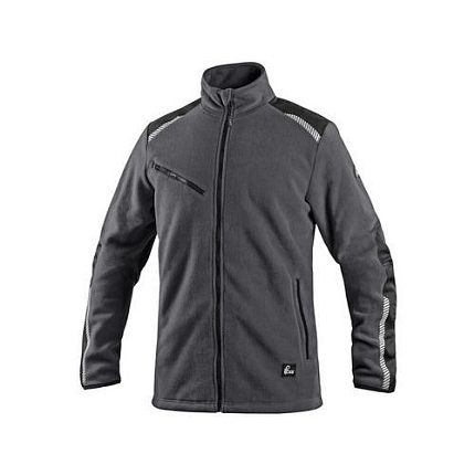 Bunda CXS 4ENVI SOLIS, pánská, fleecová, šedo-černá, vel. M