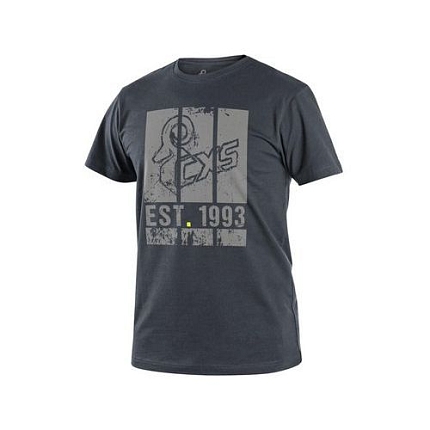 Tričko CXS WILDER, krátký rukáv, potisk CXS logo, tmavě šedá, vel. 3XL