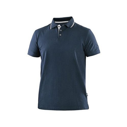 Polokošile CXS HENRY, pánské, krátký rukáv, modro-bílá, vel. 4XL