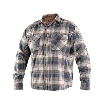 Košile CXS TIM, dlouhý rukáv, pánská, petrol-béžová, vel. 39/40